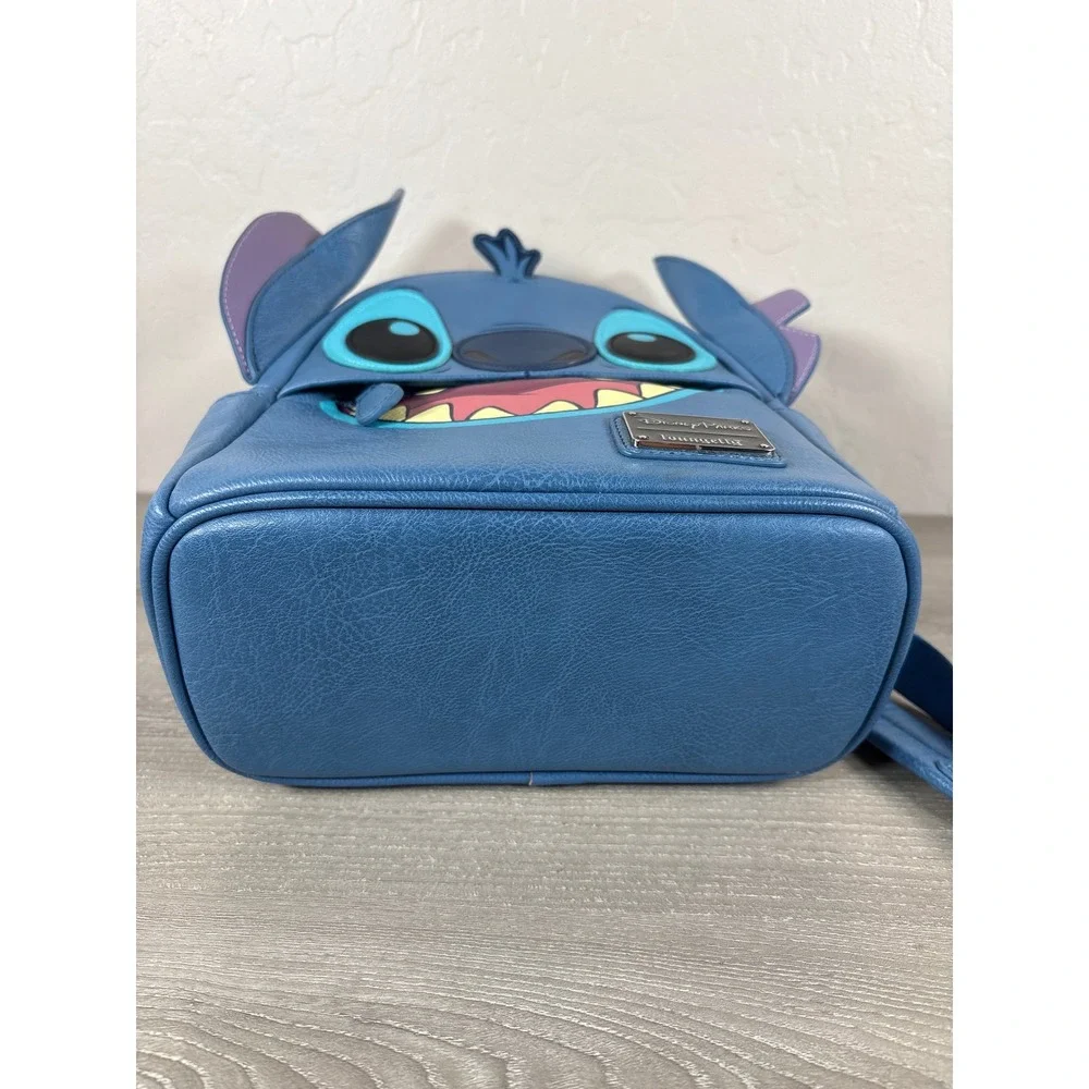Disney Parks Lilo And Stitch Loungefly Stitch Face Blue Backpack Bag